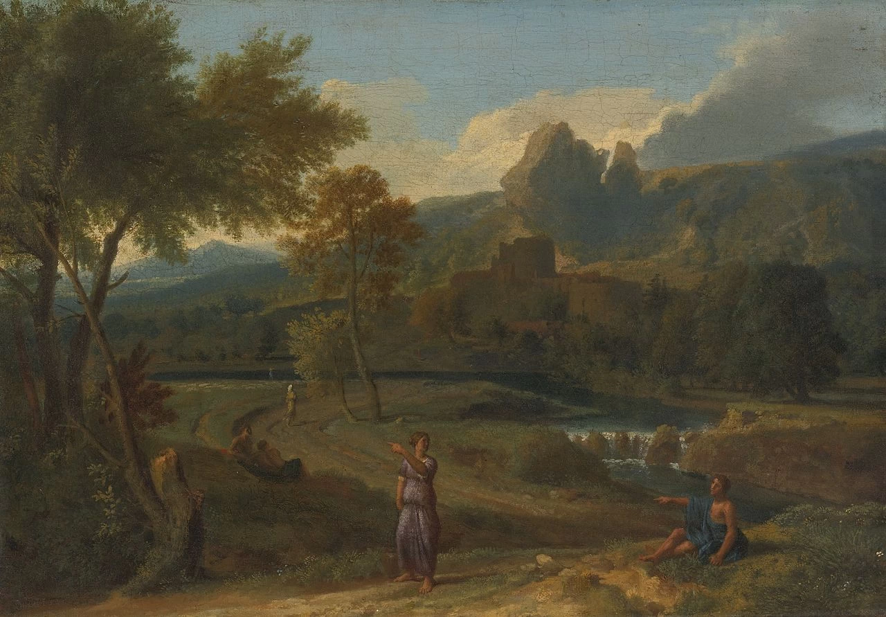 Paesaggio con figure classiche